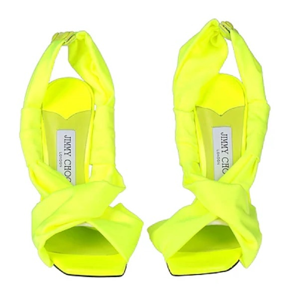 JIMMY CHOO NEOMA 110 NEON APPLE GREEN - 37 - Picture 6 of 14